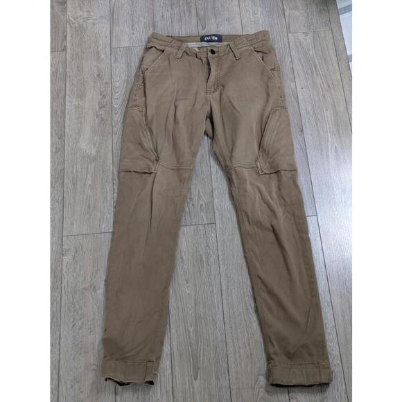 Duer Cargo Joggers Pants Mens 29X32 Outdoor Cargo Hiking Stretch Beige Zip Ankle - Picture 1 of 12